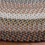 Safavieh Braided 5'-0" x 5'-0" Rug in Brown / Multi