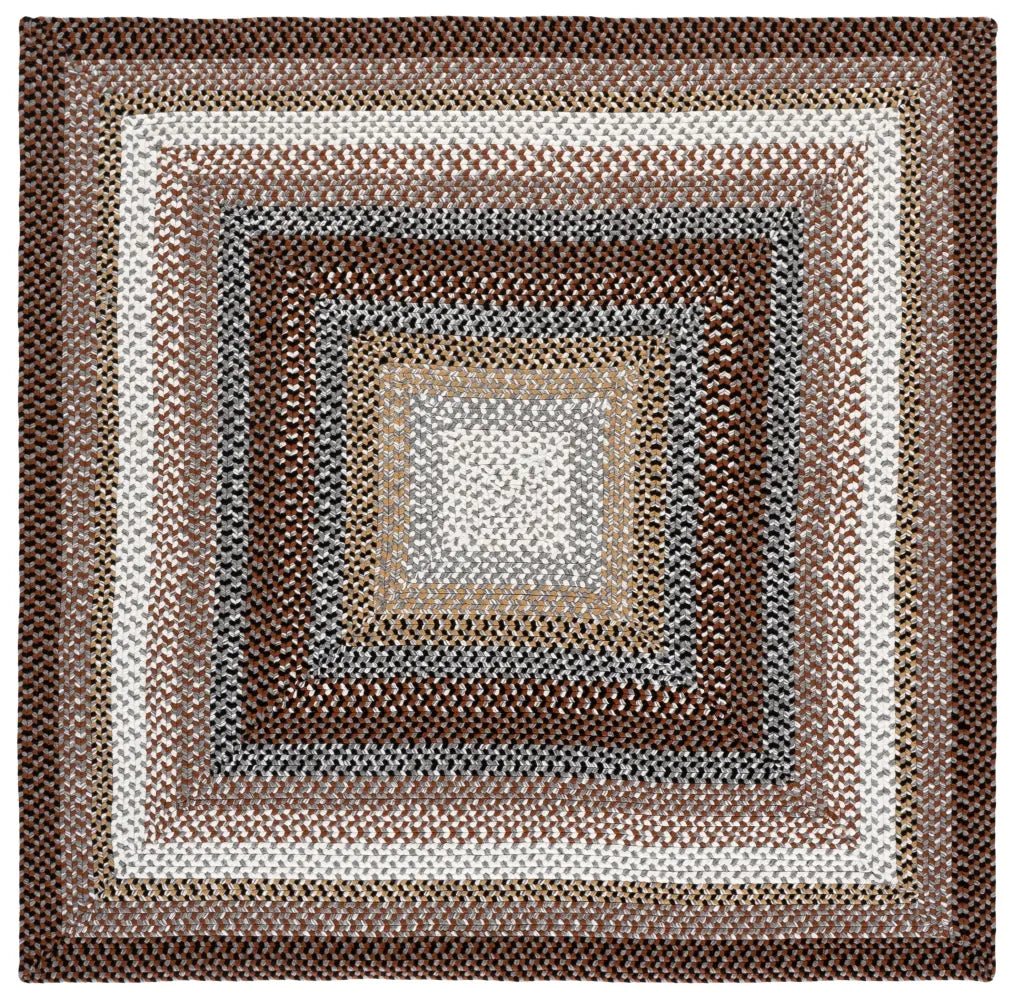 Safavieh Braided 5'-0" x 5'-0" Rug in Brown / Multi