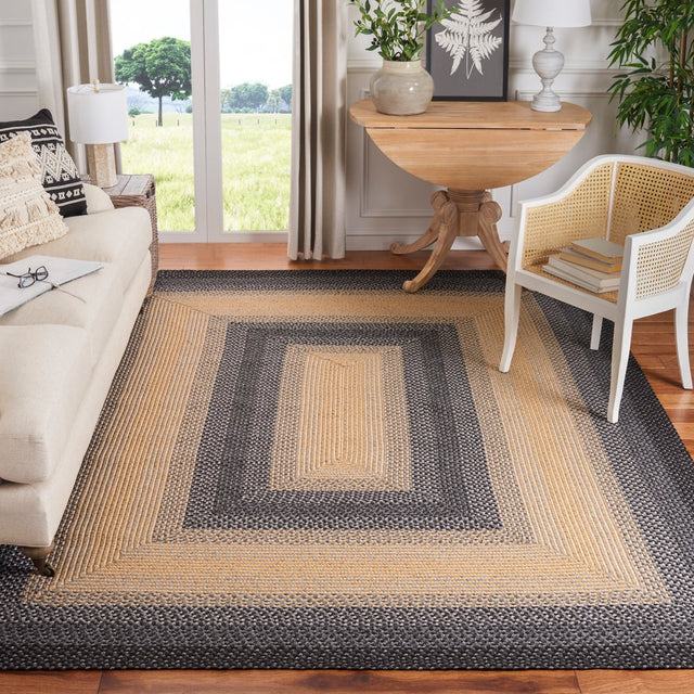 Safavieh Braided Brd311A Black/Grey Rug.