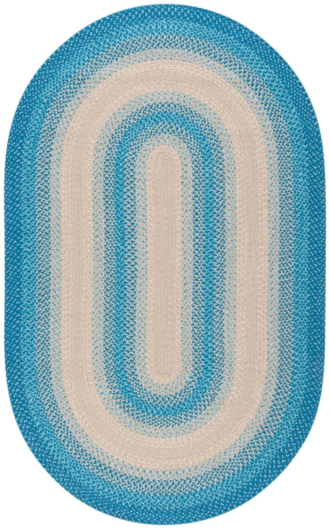 Safavieh Braided 5'-0" x 8'-0" Rug in Blue / Beige