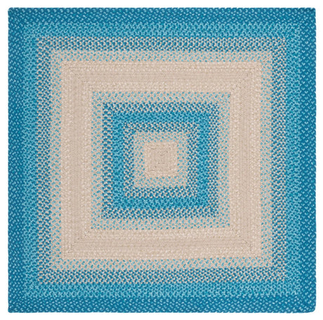 Safavieh Braided 5'-0" x 5'-0" Rug in Blue / Beige