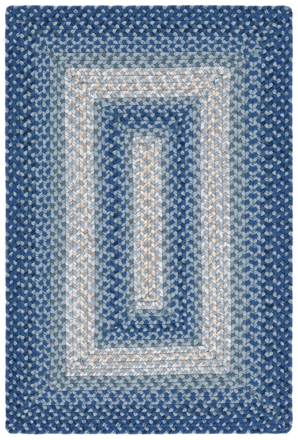 Safavieh Braided 2'-0" x 3'-0" Rug in Navy / Grey