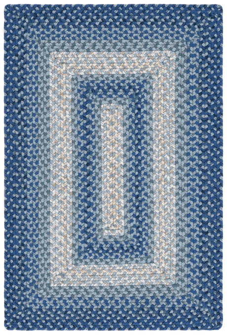 Safavieh Braided 2'-0" x 3'-0" Rug in Navy / Grey