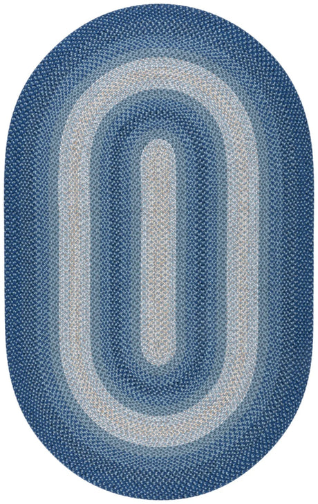 Safavieh Braided 5'-0" x 8'-0" Rug in Navy / Grey
