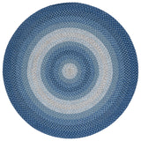 Safavieh Braided 5'-0" x 5'-0" Rug in Navy / Grey