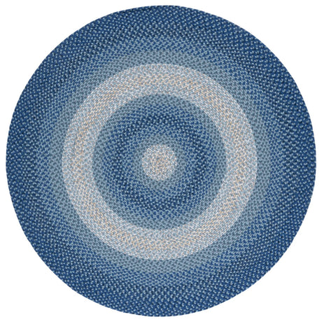 Safavieh Braided 5'-0" x 5'-0" Rug in Navy / Grey