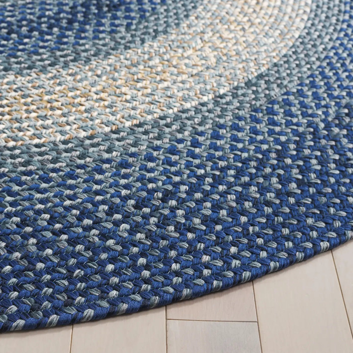 Safavieh Braided 5'-0" x 8'-0" Rug in Navy / Grey