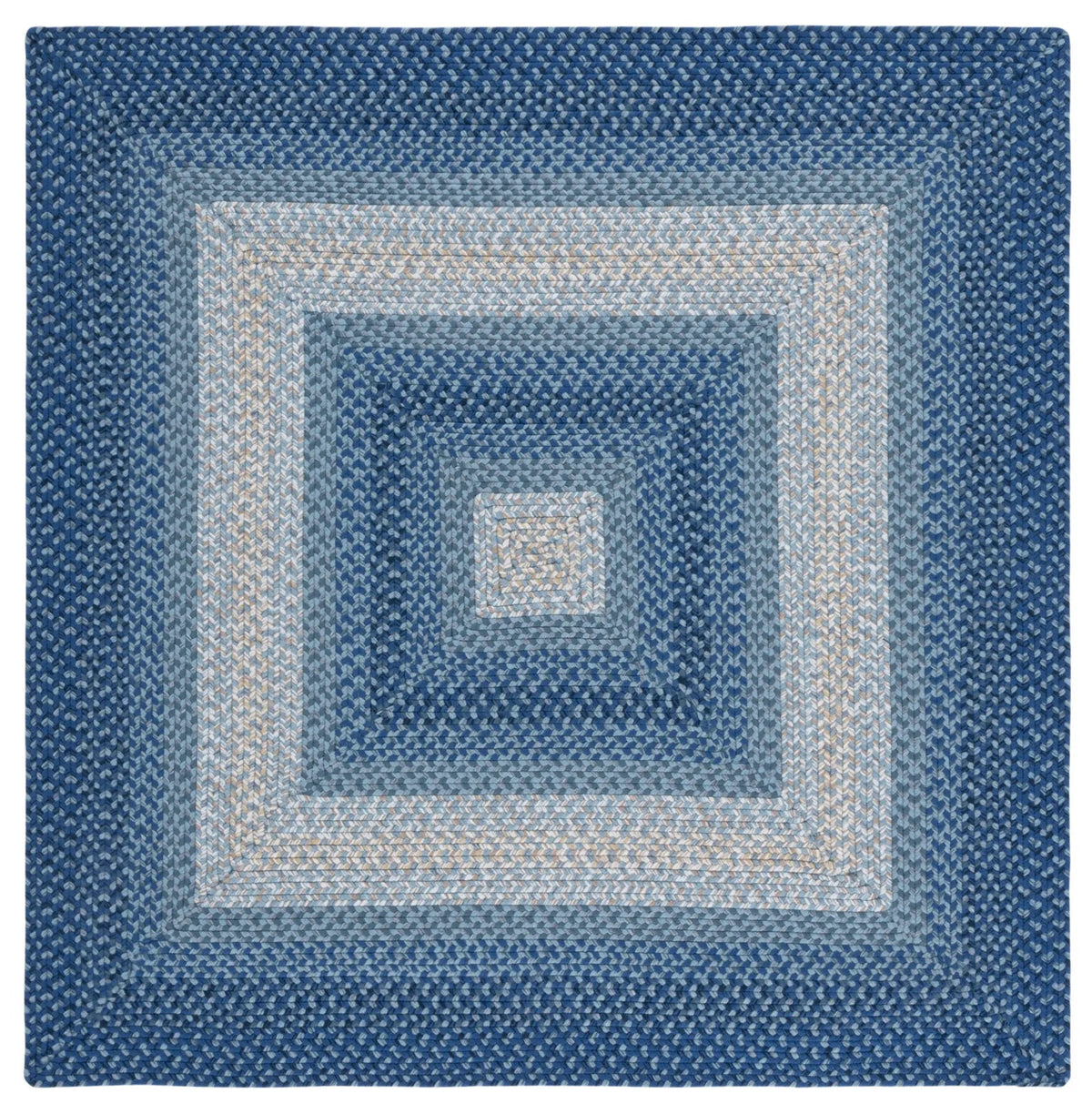 Safavieh Braided 5'-0" x 5'-0" Rug in Navy / Grey