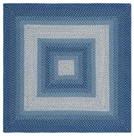 Safavieh Braided 5'-0" x 5'-0" Rug in Navy / Grey