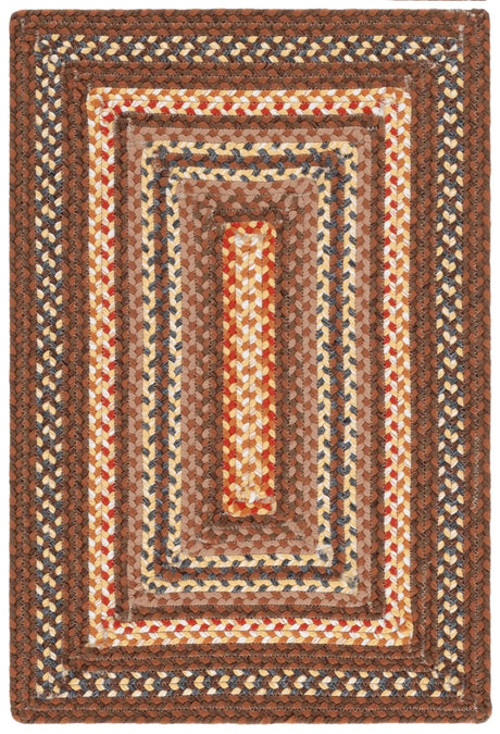 Safavieh Braided 2'-0" x 3'-0" Rug in Brown / Light Brown