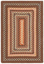 Safavieh Braided 2'-0" x 3'-0" Rug in Brown / Light Brown