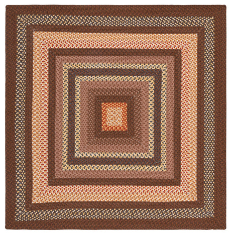Safavieh Braided 5'-0" x 5'-0" Rug in Brown / Light Brown