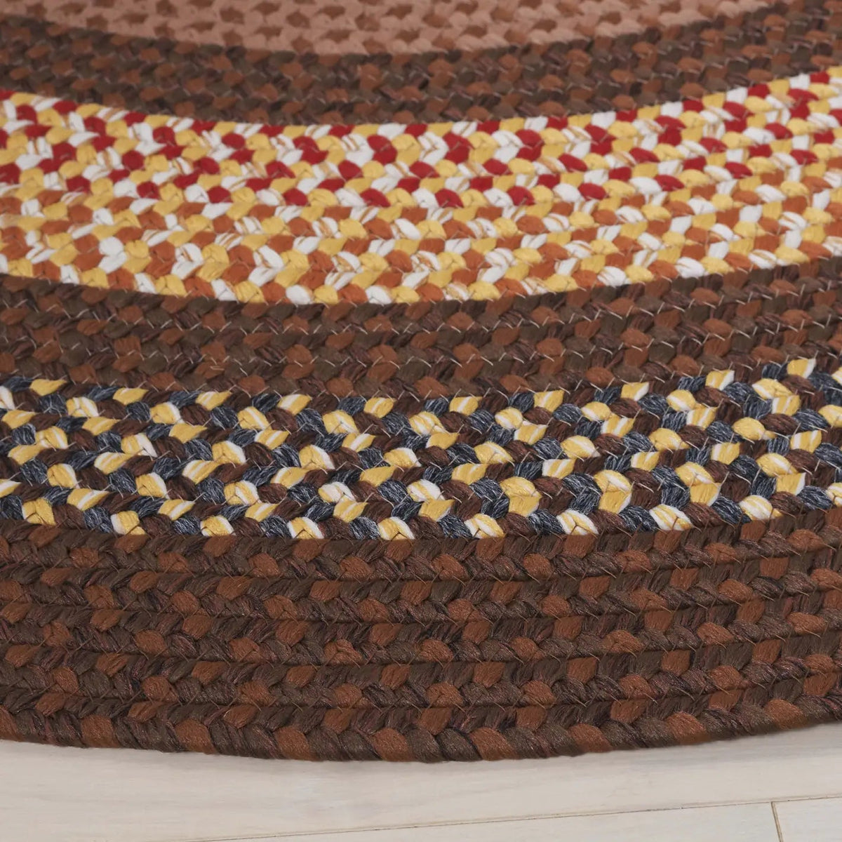 Safavieh Braided 5'-0" x 5'-0" Rug in Brown / Light Brown