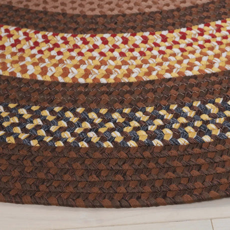 Safavieh Braided 5'-0" x 5'-0" Rug in Brown / Light Brown