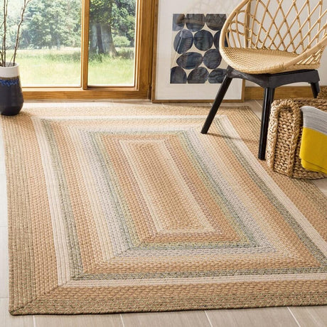 Safavieh Braided Brd314A Tan / Multi Rugs.