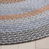 Safavieh Braided 5'-0" x 8'-0" Rug in Grey / Rust