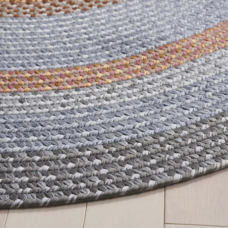 Safavieh Braided 5'-0" x 8'-0" Rug in Grey / Rust