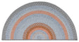 Safavieh Braided 2'-0" x 4'-0" Rug in Grey / Rust