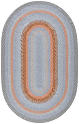 Safavieh Braided 5'-0" x 8'-0" Rug in Grey / Rust