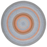 Safavieh Braided 5'-0" x 5'-0" Rug in Grey / Rust