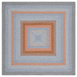 Safavieh Braided 5'-0" x 5'-0" Rug in Grey / Rust