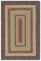 Safavieh Braided 2'-0" x 3'-0" Rug in Brown / Green