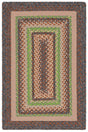 Safavieh Braided 2'-0" x 3'-0" Rug in Brown / Green