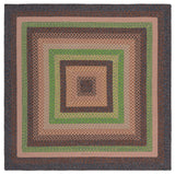Safavieh Braided 5'-0" x 5'-0" Rug in Brown / Green