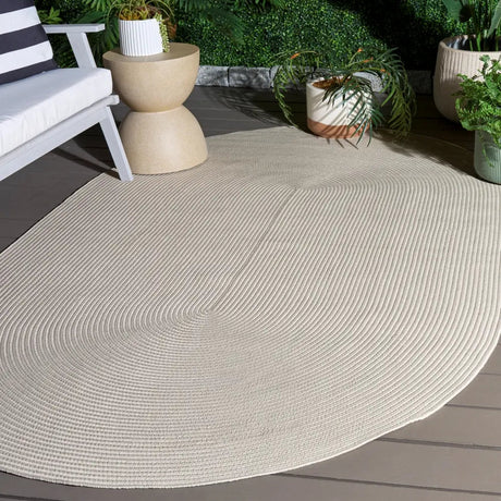 Safavieh Braided 5'-0" x 8'-0" Rug in Cream
