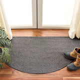 Safavieh Braided 2'-0" x 4'-0" Rug in Dark Grey