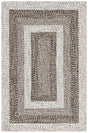 Safavieh Braided Brd318A Ivory/Black Rug.