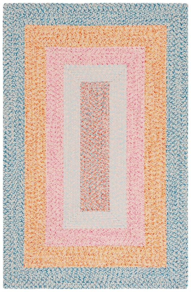 Safavieh Braided Brd318J Aqua/Pink Rug.