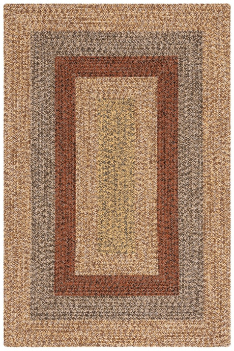 Safavieh Braided Brd318T Brown/Gold Rug.