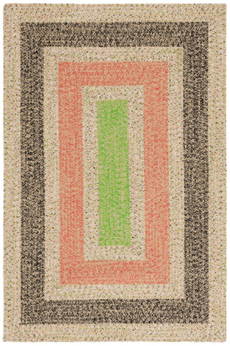 Safavieh Braided Brd319Z Black/Light Green Rug.