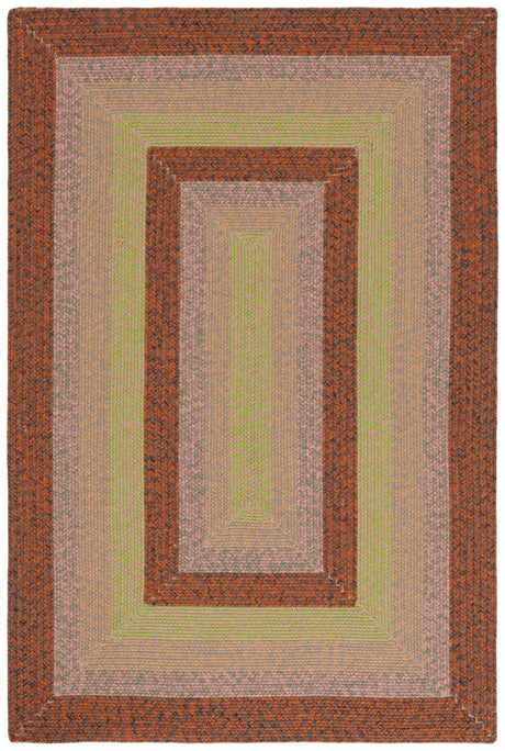 Safavieh Braided Brd320T Dark Brown/Light Green Rug.