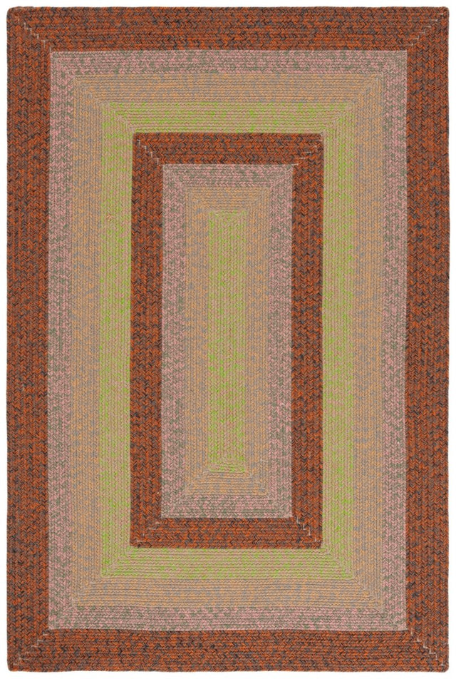 Safavieh Braided Brd320T Dark Brown/Light Green Rug.