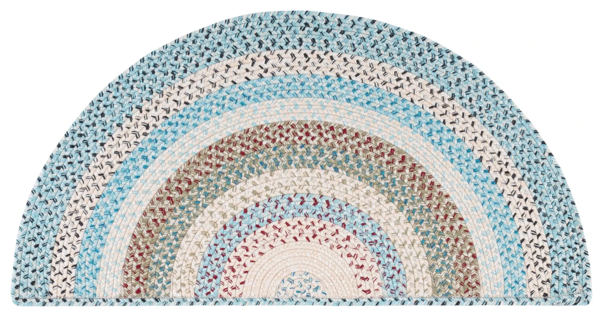 Safavieh Braided 2'-0" x 4'-0" Rug in Beige / Light Blue