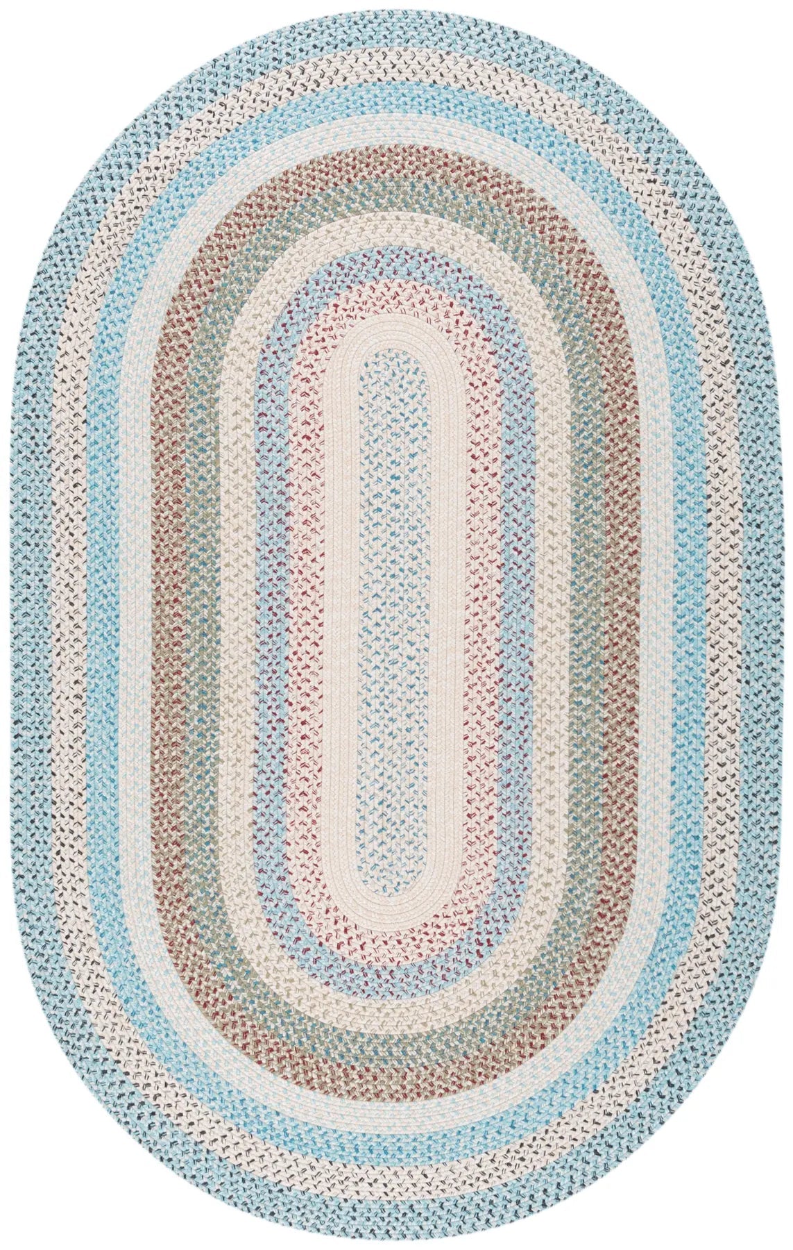 Safavieh Braided 5'-0" x 8'-0" Rug in Beige / Light Blue