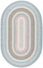Safavieh Braided 5'-0" x 8'-0" Rug in Beige / Light Blue