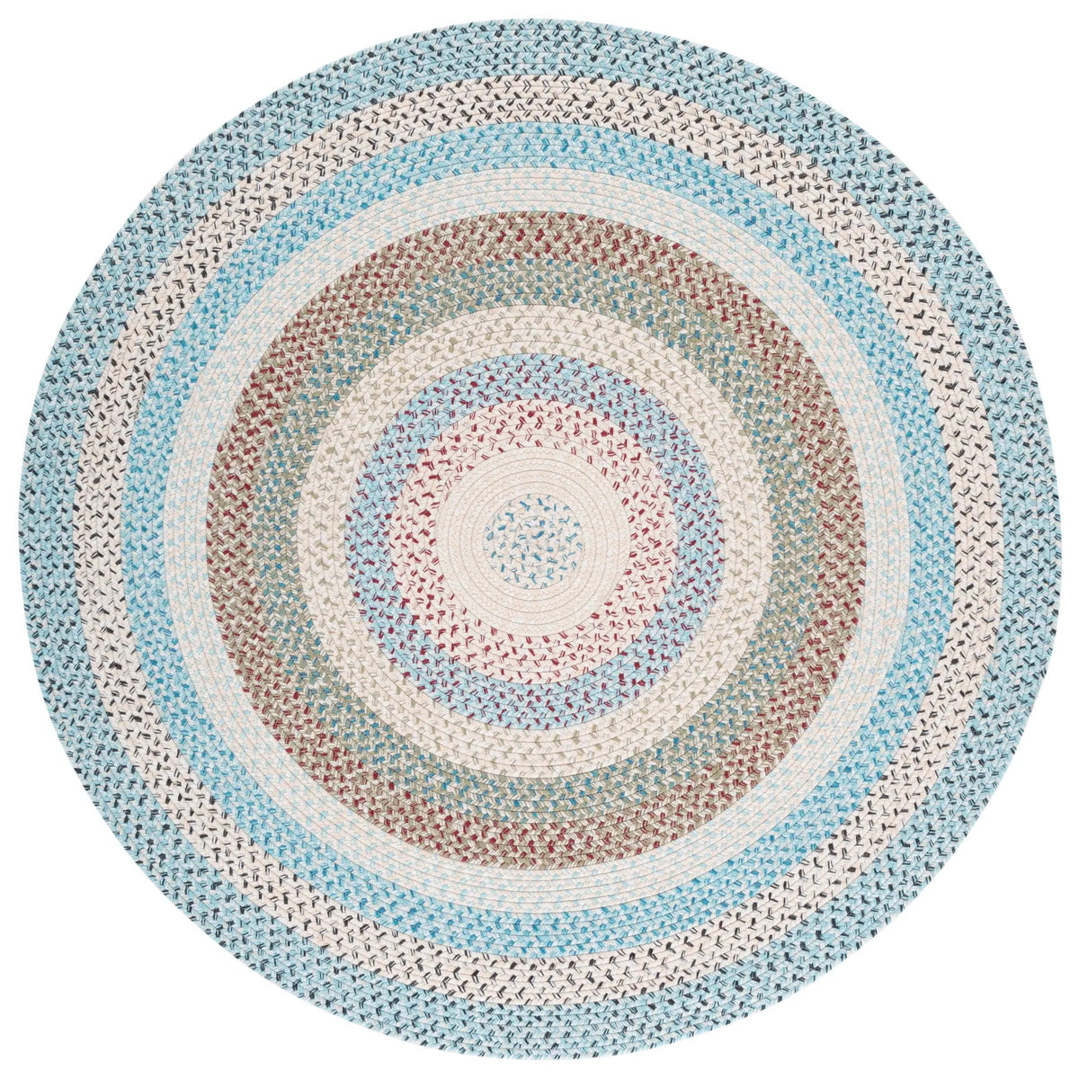 Safavieh Braided 5'-0" x 5'-0" Rug in Beige / Light Blue