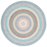 Safavieh Braided 5'-0" x 5'-0" Rug in Beige / Light Blue