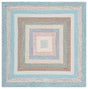Safavieh Braided 5'-0" x 5'-0" Rug in Beige / Light Blue