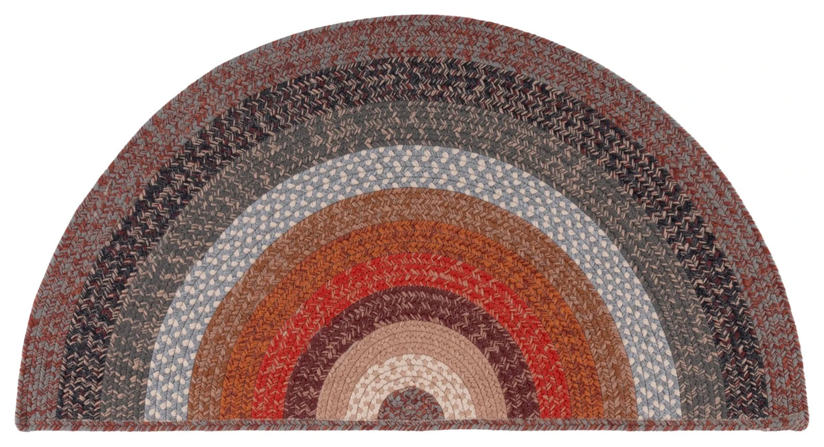 Safavieh Braided 2'-0" x 4'-0" Rug in Brown / Rust