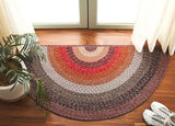 Safavieh Braided 2'-0" x 4'-0" Rug in Brown / Rust