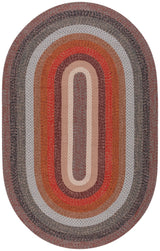 Safavieh Braided 5'-0" x 8'-0" Rug in Brown / Rust