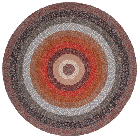 Safavieh Braided 5'-0" x 5'-0" Rug in Brown / Rust
