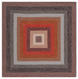 Safavieh Braided 5'-0" x 5'-0" Rug in Brown / Rust