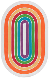 Safavieh Braided 5'-0" x 8'-0" Rug in Ivory / Rainbow