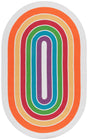 Safavieh Braided 5'-0" x 8'-0" Rug in Ivory / Rainbow