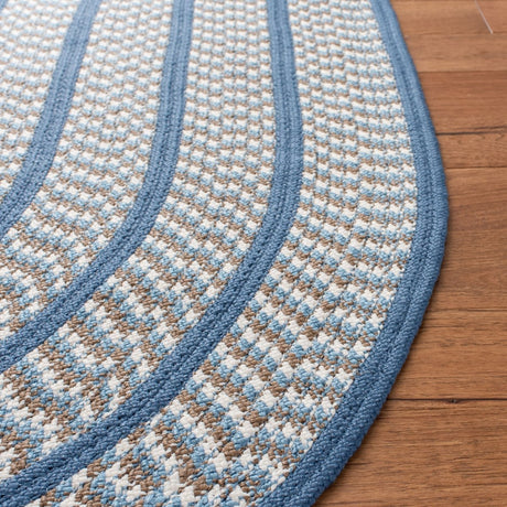 Safavieh Braided Brd401A Ivory/Blue Rug.